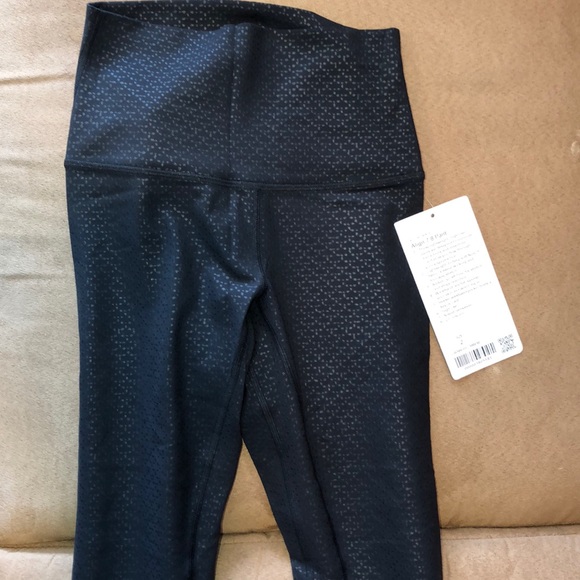 lululemon athletica Pants - Lululemon Align 7/8 size 2 New black Embossed